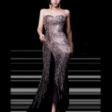 Robe de soirée en argent de Chine