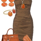 Accessoires de robe marron