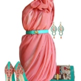 Robe pêche avec accessoires verts
