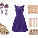 Accessoires pour robe évasée violette