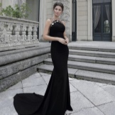 Robe avec un train printemps noir