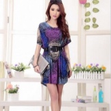Robe courte couleur chauve-souris