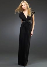 Robe de soirée noire à la grecque