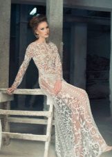 Robe de mariée en tissu dentelle blanche