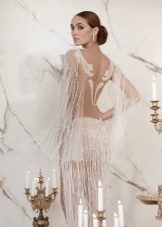 Robe de mariée Frank mini avec une jupe transparente