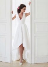 Robe de mariée courte devant longue dos