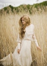 Robe de mariée rustique fermée