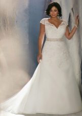 Robe de mariée pour A-line avec épaules fermées