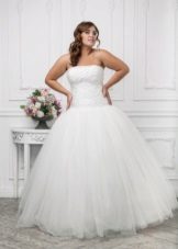 Robe de mariée pour mariées avec corset et jupe évasée