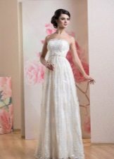 Empire empire dentelle robe de mariée sans bretelles