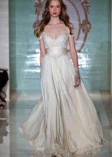 Robe de mariée de style Empire avec haut en dentelle