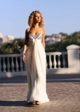 Robe de mariée de style Empire à fines bretelles