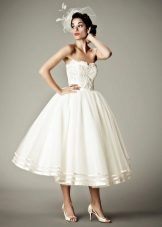 Magnifique robe de mariée courte style années 50
