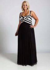 Robe de soirée Empire pour noir et blanc