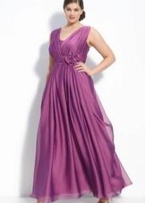Robe de soirée lilas Empire