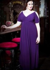 Robe de soirée empire pourpre