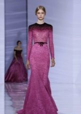 Robe de soirée lilas pourpre