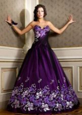 Robe de soirée violette