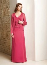 Robe de soirée écarlate pour la mère de la mariée
