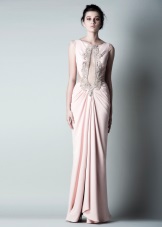Robe de soirée à la grecque avec drapé à la taille