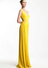 Robe de soirée jaune de Rani Zakhem