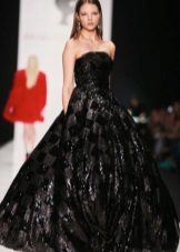 Robe de soirée moelleuse noire