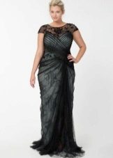 Robe de soirée pour noir complet avec draperie