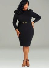 Robe de soirée courte noire avec manches