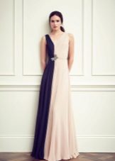 Jenny Packham Robe à rayures bleues