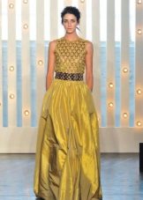 Robe de soirée de Jenny Packham jaune luxuriante