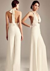 Salopette de mariage dos nu