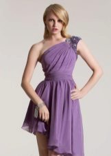 Robe en mousseline violette avec strass