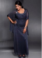 Robe de soirée élégante grande taille avec étole
