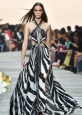 Roberto Cavalli estélyi ruha zebra nyomtatással