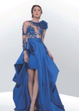 Robe courte bleue avec une jupe amovible