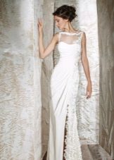 Robe de mariée fendue droite