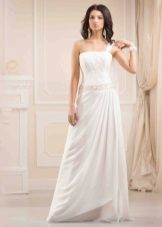 Robe de mariée grecque avec une seule bretelle