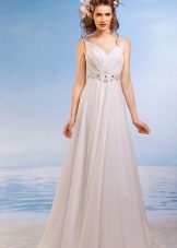 Robe de mariée Empire drapée sur le corsage