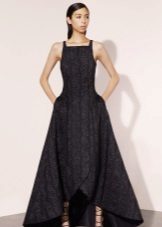 Robe de soirée courte devant longue avec bretelles