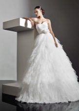 Luxus chiffon esküvői ruha