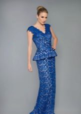 Robe de soirée bleue de la route basque