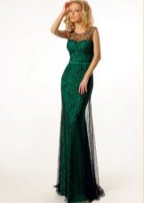 Robe de soirée de mouche Oksana avec dentelle