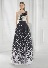 robe de soirée 2016 blanc luxuriant et noir