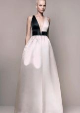 Robe de soirée blanche et noire 2016