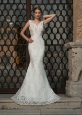 Robe de mariée en dentelle sirène