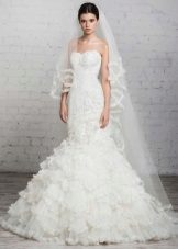 robe de mariée de Romanova sirène à volants