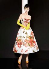 Robe de soirée midi couleur