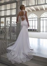 Robe de mariée à double encolure