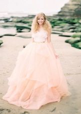 Robe de mariée pêche