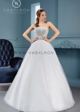 Robe de mariée magnifique à partir de bleuets avec des strass